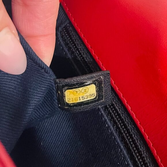 Chanel Small Pyramid CC Flap Bag β Red Lambskin (2015, Made in France) - Picture 10 of 10